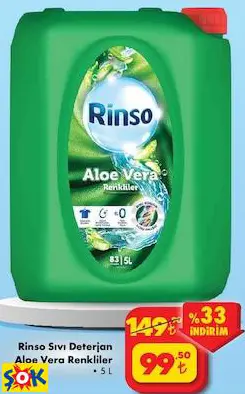 RİNSO SIVI DETERJAN ALOE VERA RENKLİLER RİNSO SIVI DETERJAN ALOE VERA RENKLİLER